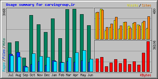 Usage summary for carvingroup.ir